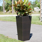 Conical Wicker Planter