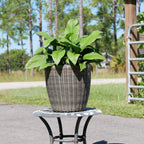 Round Wicker Planter