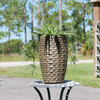 Round Wicker Planter, Medium