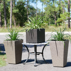 Set of 2 Wicker Planters, Medium