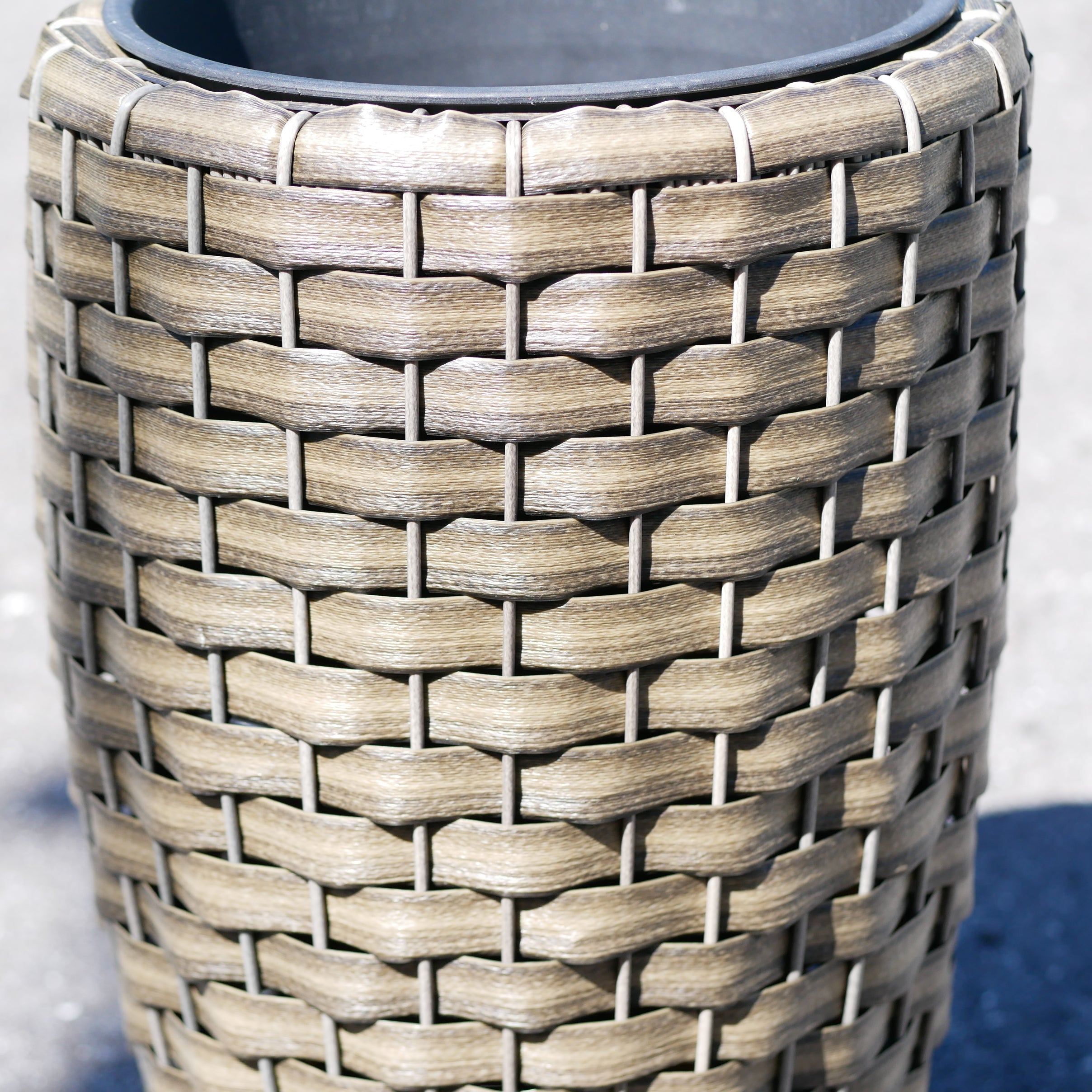 rattan plant pots b&m Round Wicker Planter, Medium – Rattan Planters