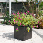 Cubed Wicker Planter