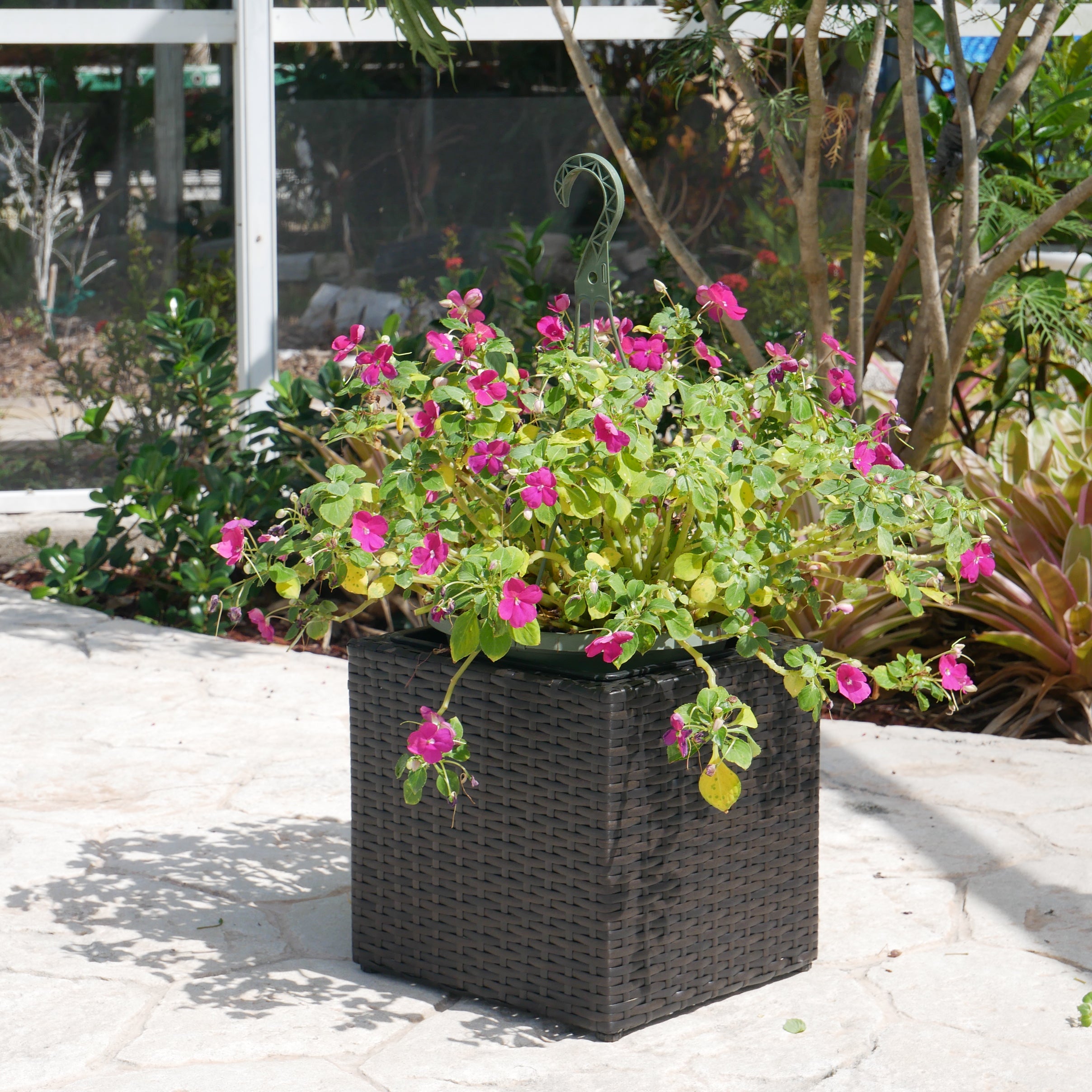 Cubed Wicker Planter