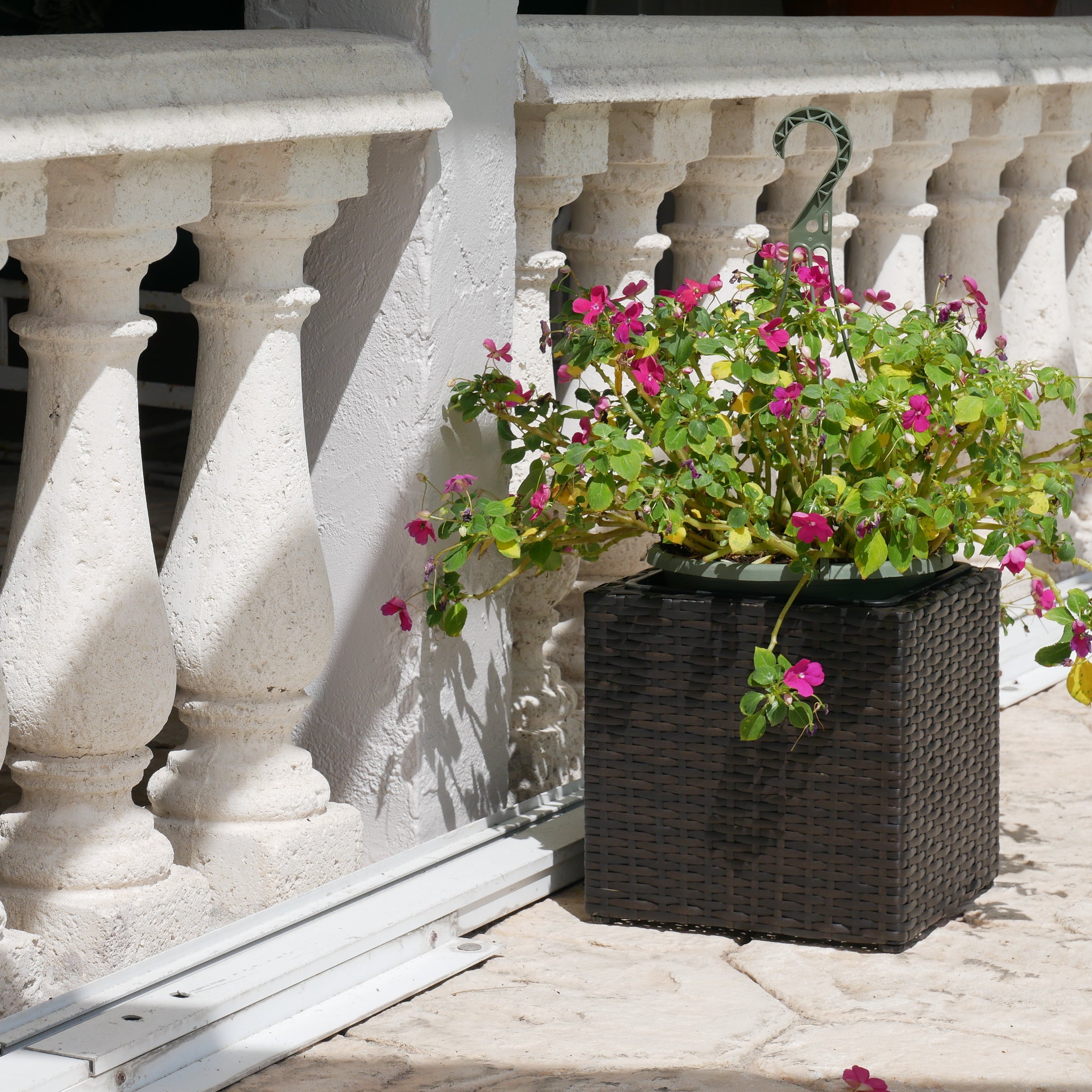 Cubed Wicker Planter