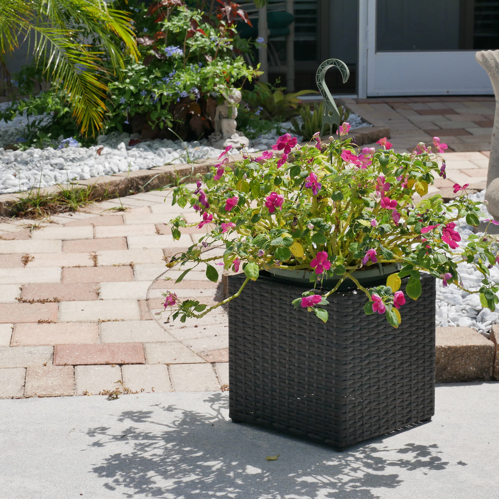 Cubed Wicker Planter