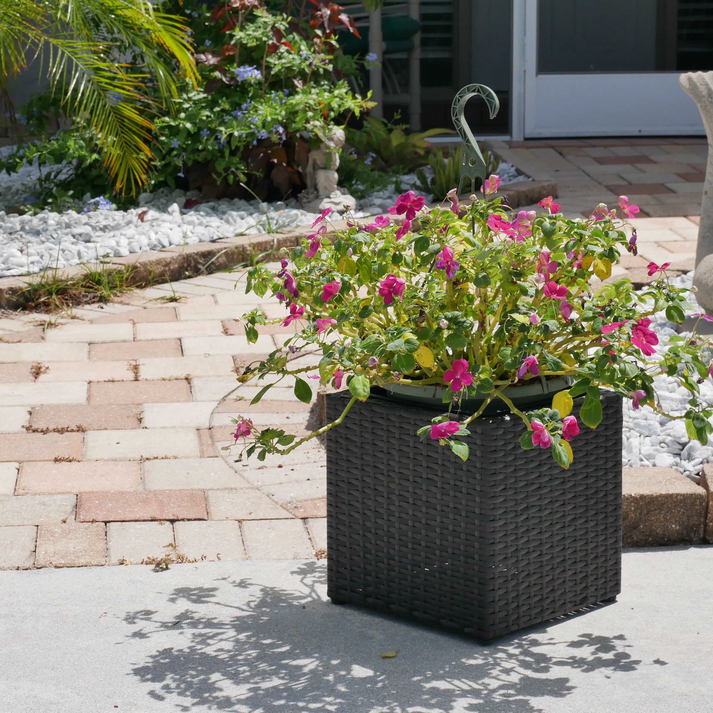 Cubed Wicker Planter