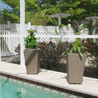 Set of 2 Wicker Planters, Medium