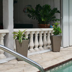 Set of 2 Wicker Planters, Medium