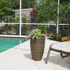 Round Wicker Planter, Medium