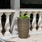 Round Wicker Planter, Medium