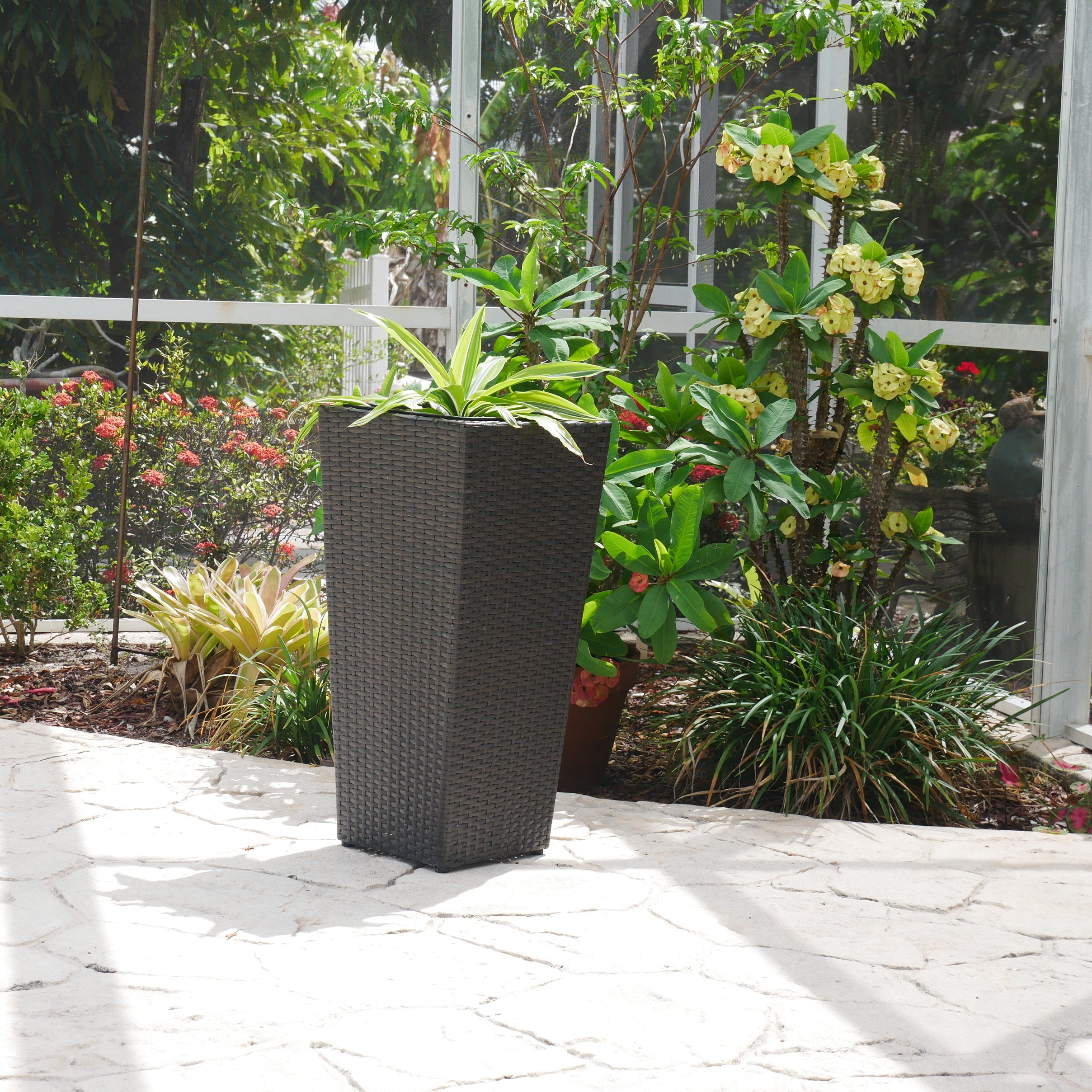 Conical Wicker Planter