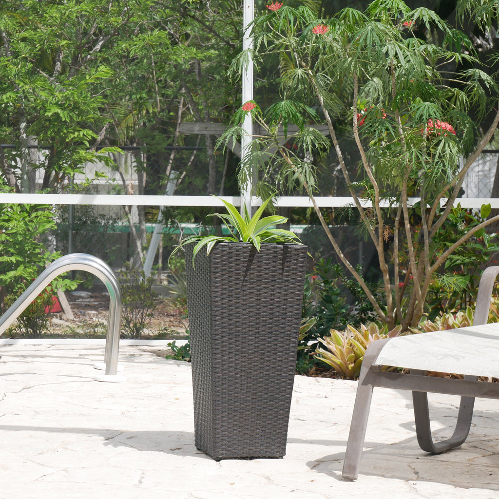 Conical Wicker Planter