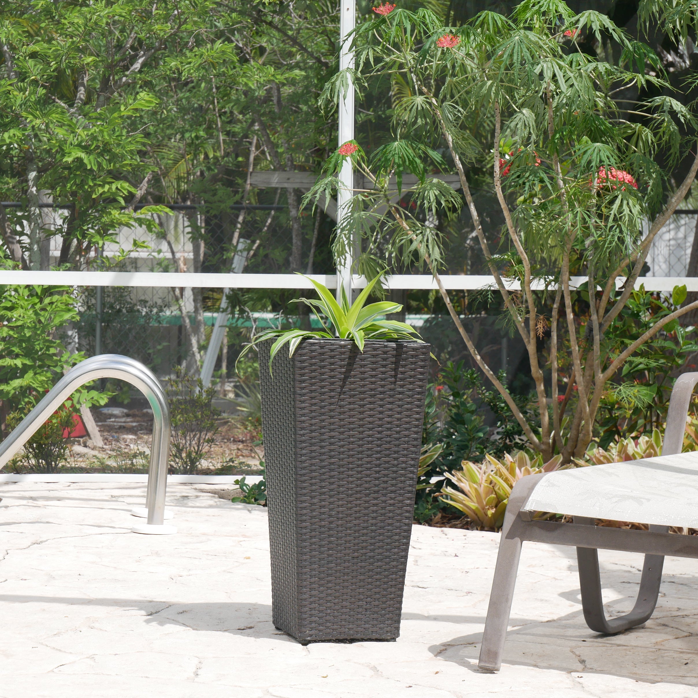 Conical Wicker Planter