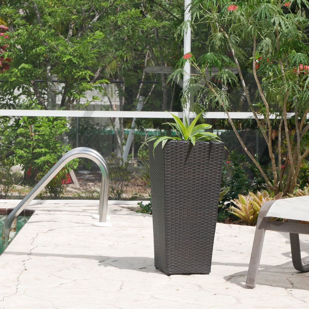 Conical Wicker Planter
