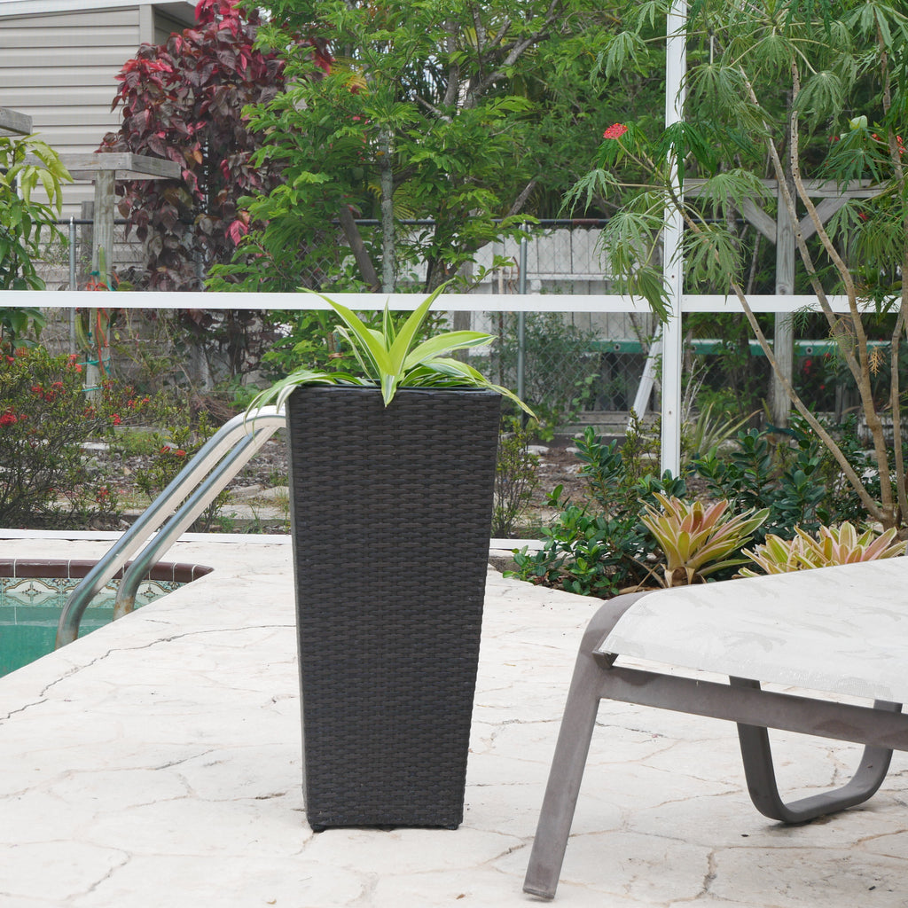 Conical Wicker Planter