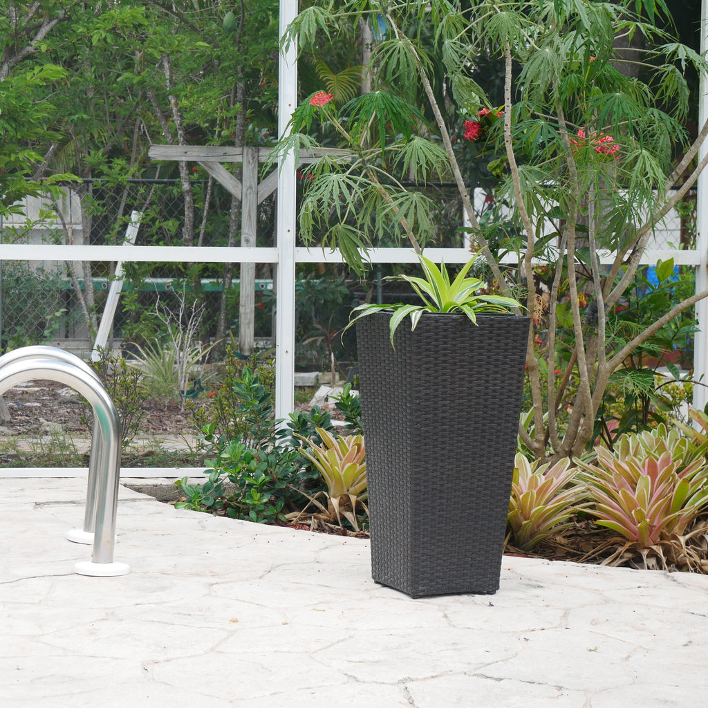Conical Wicker Planter