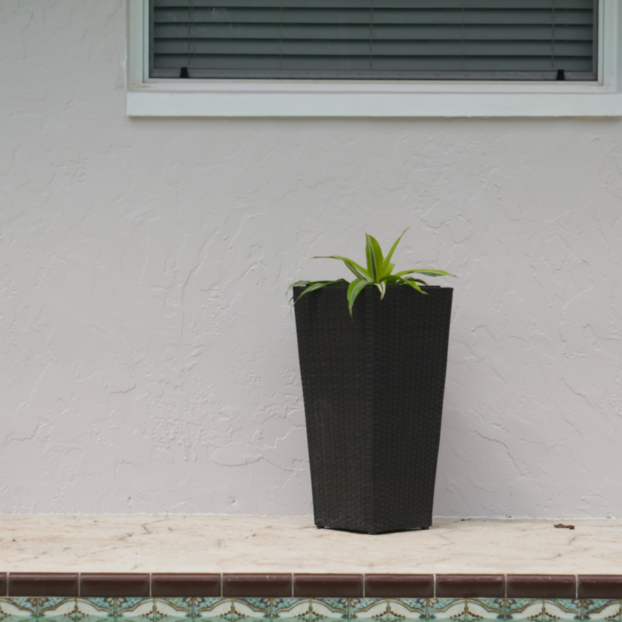 Conical Wicker Planter